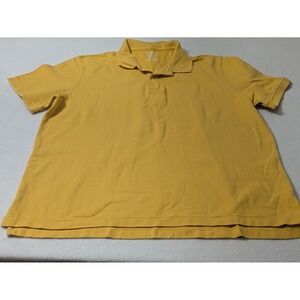 LL Bean Polo Shirt Mens XL Yellow Casual Shirt Sleeve Collar Classic‎ Preppy